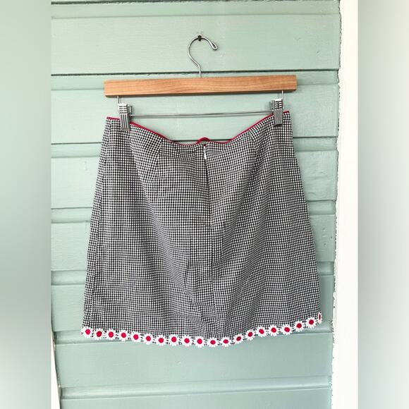 Vintage y2k gingham mini skirt dairy chain hem preppy girly soft girl summer 6 - Picture 4 of 7